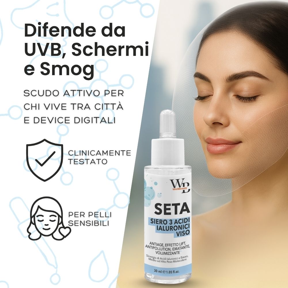 WellBeauty Seta Siero Viso ai 3 Acidi Ialuronici