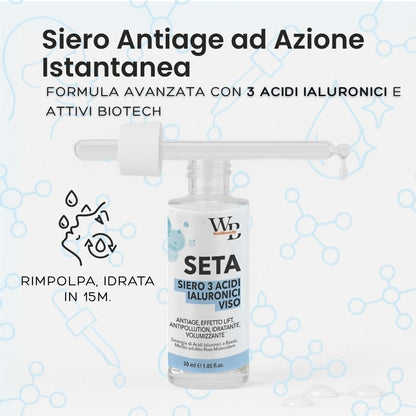 WellBeauty Seta Siero Viso ai 3 Acidi Ialuronici