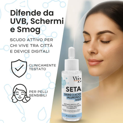 WellBeauty Seta Siero Viso ai 3 Acidi Ialuronici