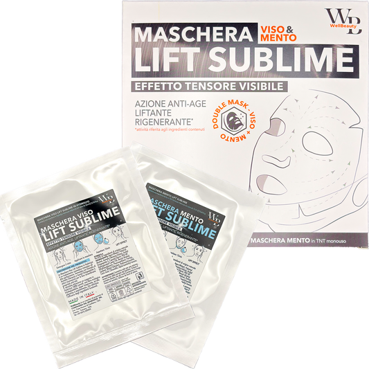 WellBeauty Maschera Viso e Mento Liftante in Tessuto HydroLyo
