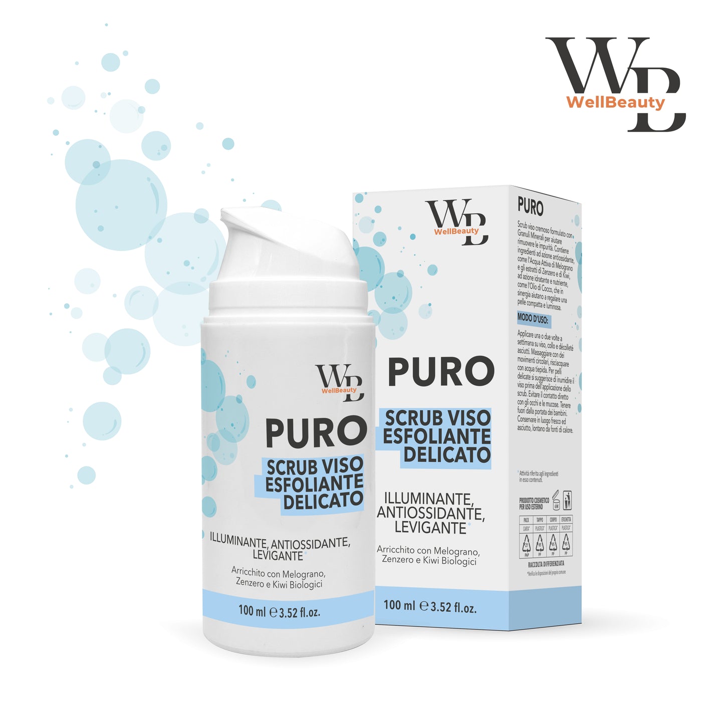 WellBeauty Puro Scrub Viso Esfoliante Delicato