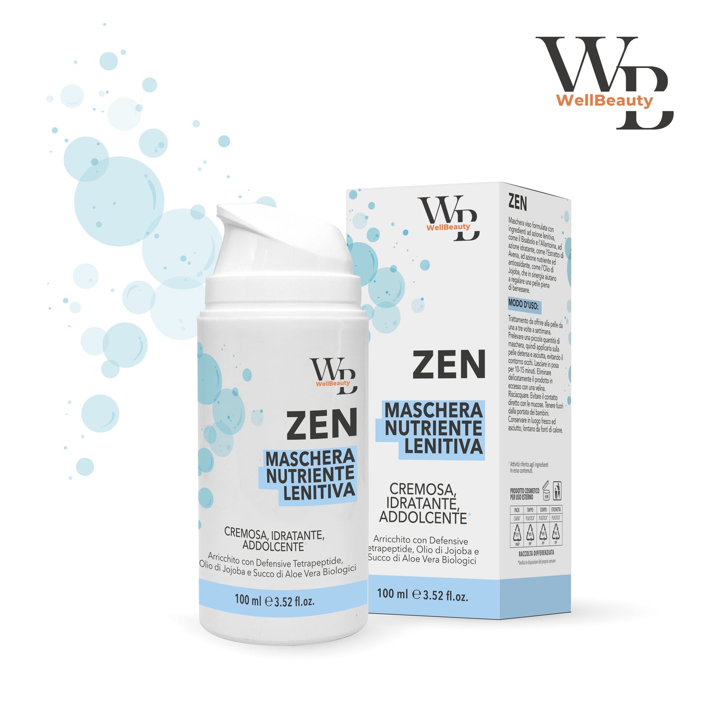 WellBeauty Zen Maschera Viso Nutriente Lenitiva